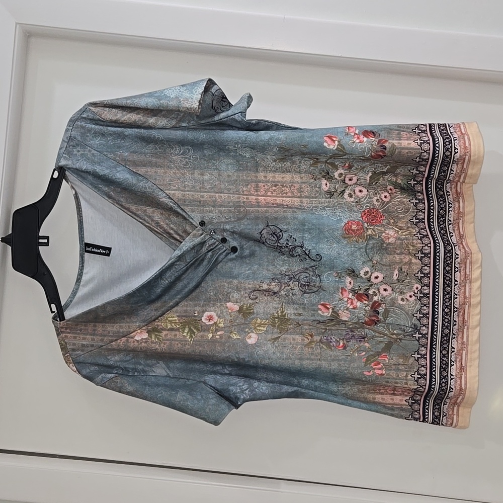 Green Floral Blouse